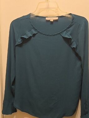 Green Blouse By LOFT